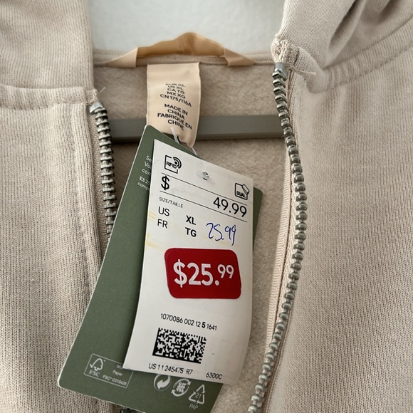 NWT oversized sweatshirt jacket - Picture 3 of 5